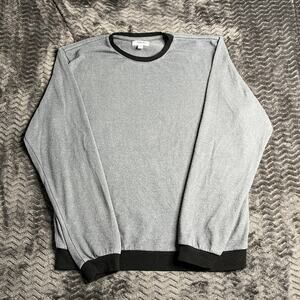 Hyden Yoo Men's Hacci Contrast Ribbing Longsleeve Sweater Size Large